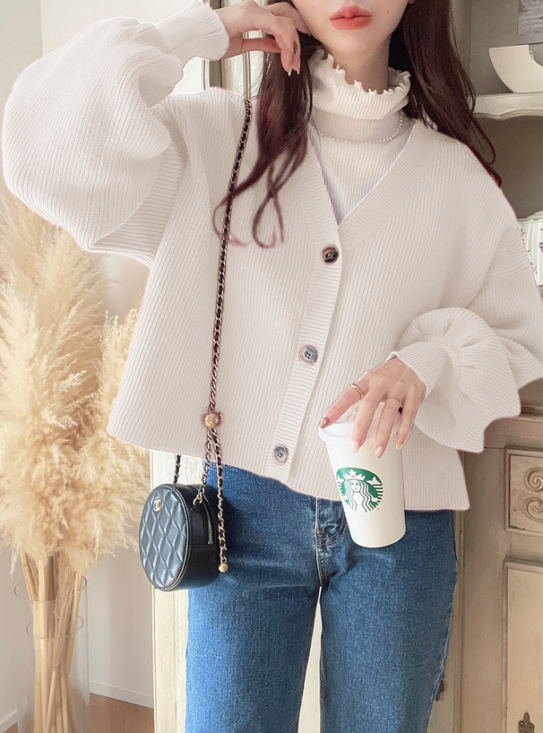 ボリュームスリーブニットカーディガン[kz32] | レディース