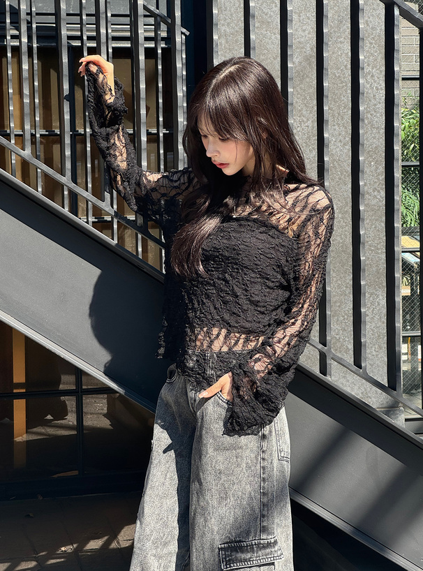 フレアスリーブレーストップス[jm013] | レディースファッション通販の