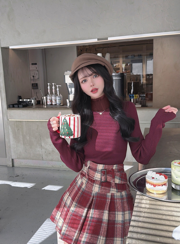 タートルネックリブニットトップス[k8534v] | レディースファッション