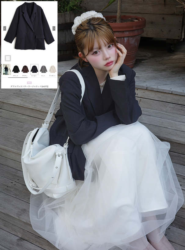 ダブルブレストテーラージャケット[on372] | レディースファッション