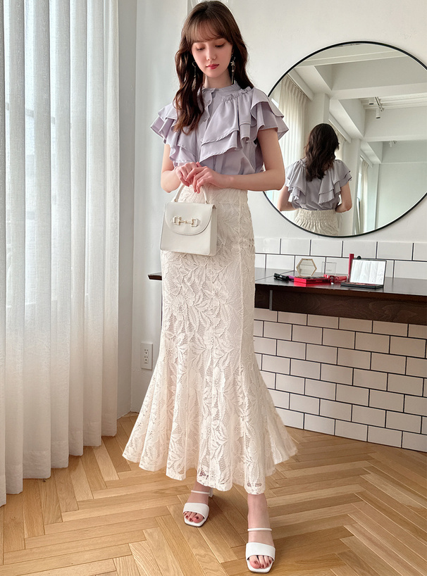 花柄レースマーメイドスカート[nh54] | レディースファッション通販の