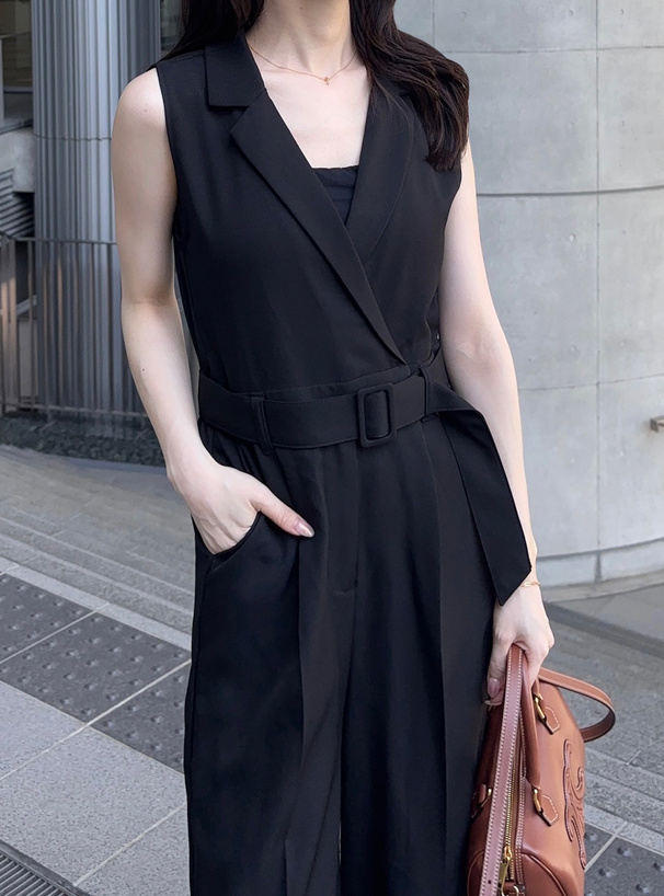 ベルト付きテーラードオールインワン[nh121] | レディースファッション