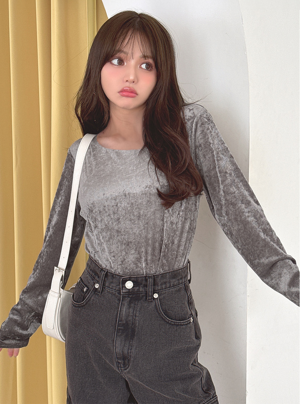 前後2Wayシアーベロアトップス[sm200] | レディースファッション通販の