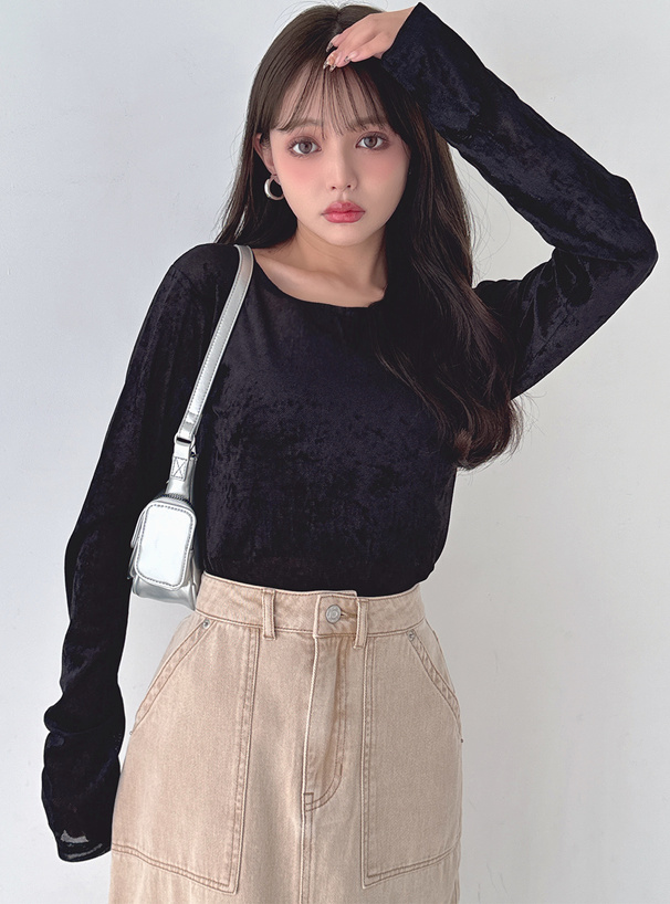 前後2Wayシアーベロアトップス[sm200] | レディースファッション通販の