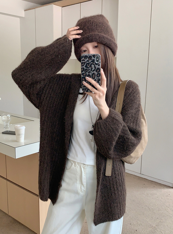 フード付きニットカーディガン[sd196] | レディースファッション通販の