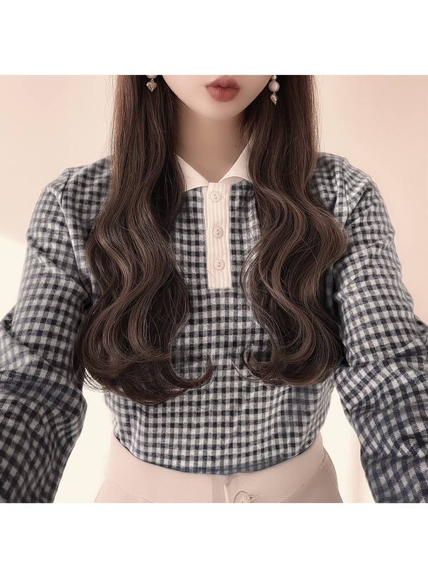 チェック柄ポロトップス[sf722] | レディースファッション通販の