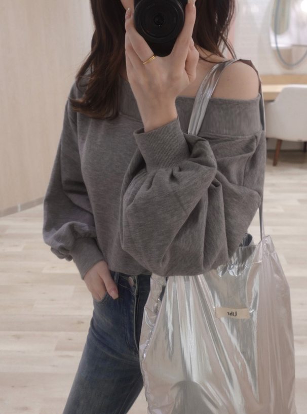 オフショルダースウェットトップス[pm506] | レディースファッション