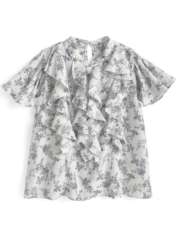 花柄ラッフルフリルブラウス[ta254a] | レディースファッション通販の