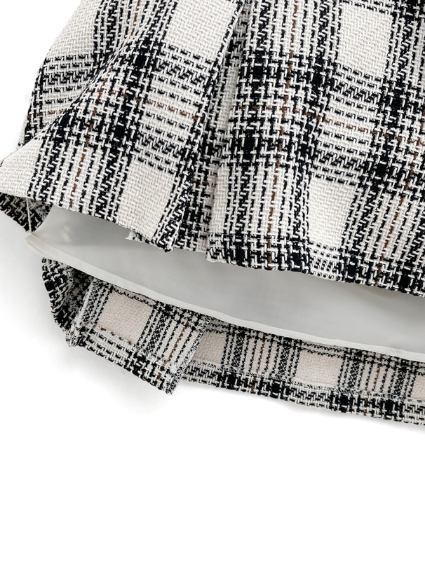 ロービングチェックベルト付きミニワンピース[tu1423] | レディース