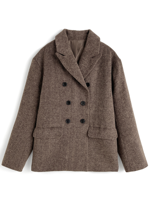 ILLIT アイリット BEB ヘリンボーン柄ダブルボタンジャケット[tu1883