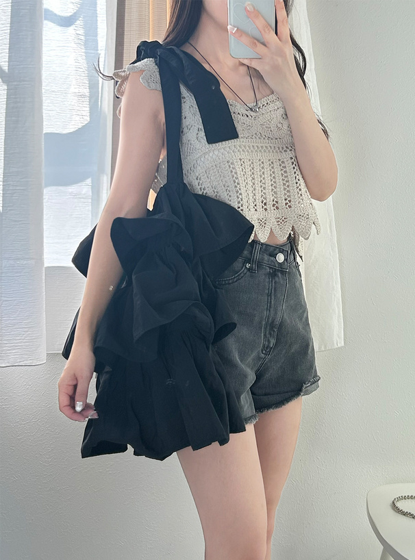 リボンストラップフリルバッグ[tr832] | レディースファッション通販の