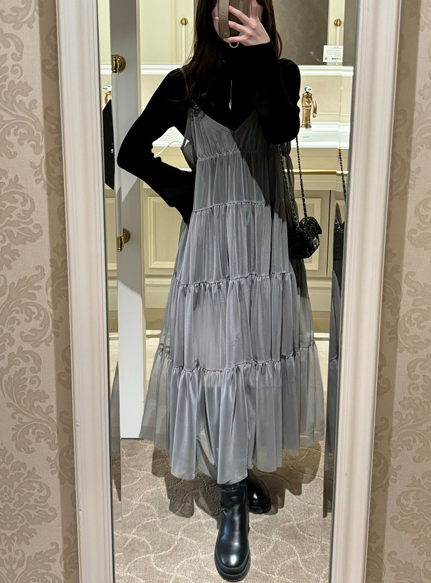 チュールティアードキャミワンピース[tw1146] | レディース