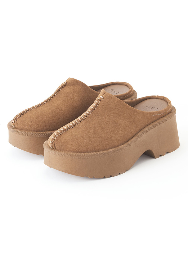 スエード厚底ムートンサボサンダル[zr1190] | レディースファッション