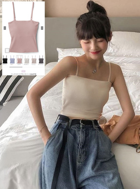 パッド入りリブキャミソール[rut270] | レディースファッション通販の