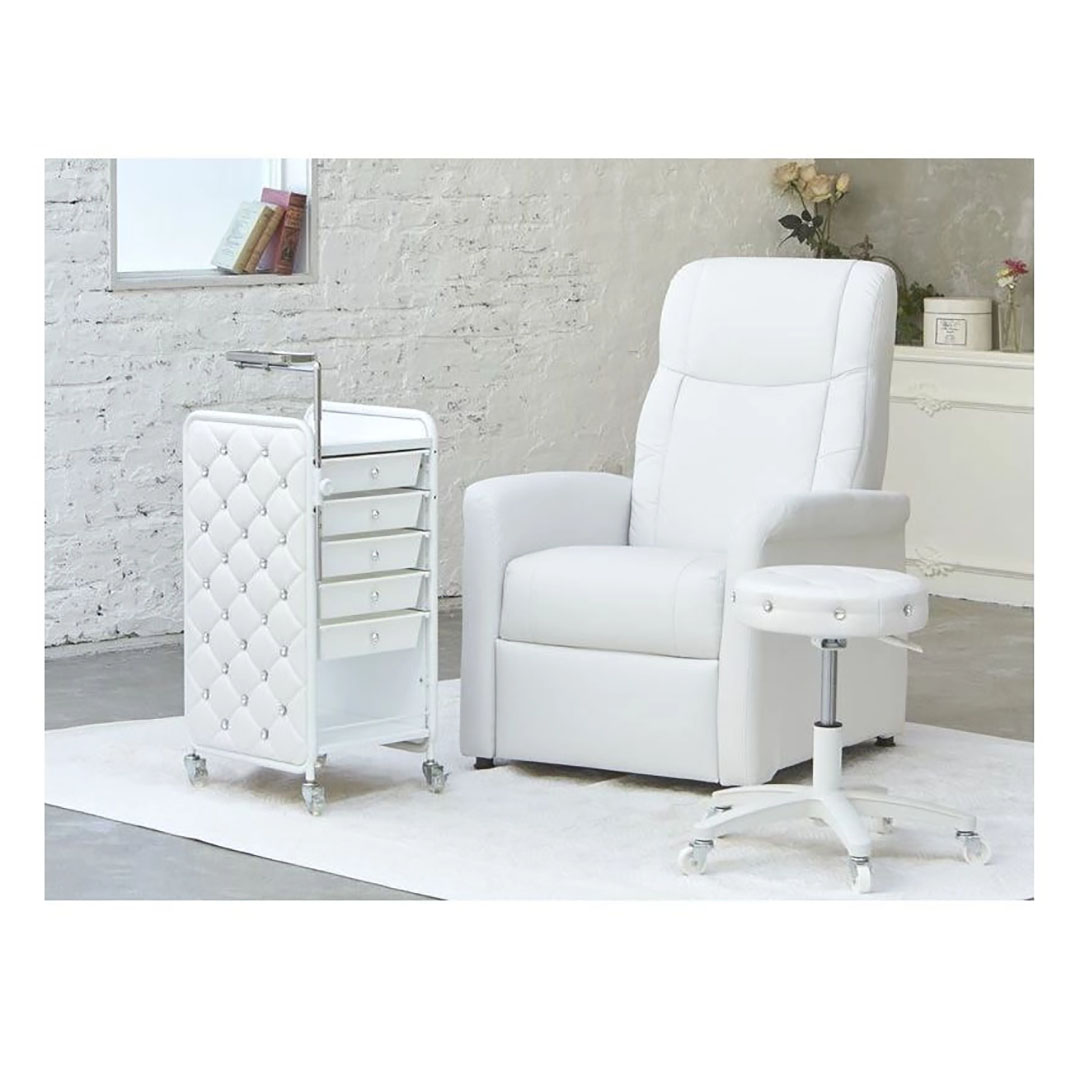 EYELASH GARAGE】キルティングワゴン(ホワイト)｜まつげエクステ商材の松風