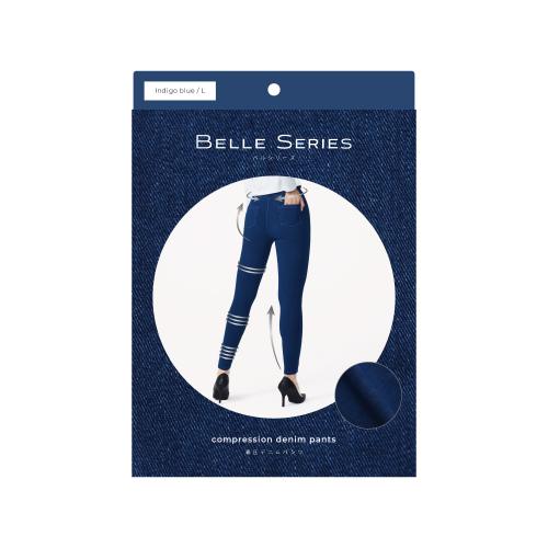 ベルシリーズ（BELLE SERIES） 着圧デニムパンツ Lサイズ インディゴ