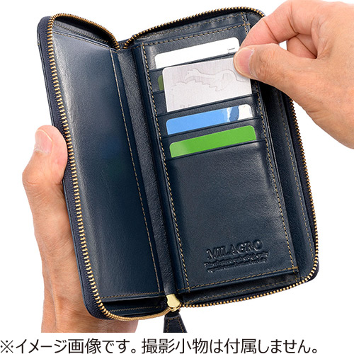 ミラグロ タンポナート ミディアム ギャルソン財布 CA-S-644 ネイビー