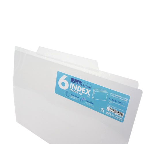 セキセイ 6インデックスフォルダー A4 ACT−906 クリア｜【ハンズ