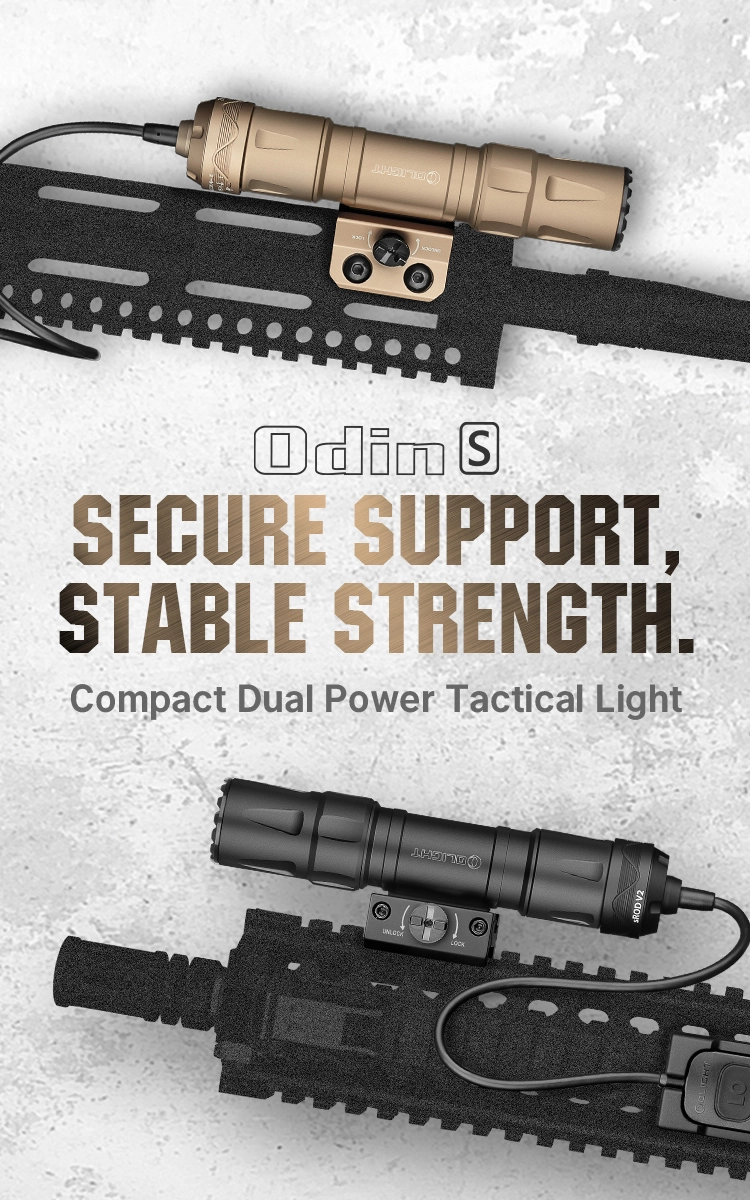 Odin S Rail Mounted Light - Powerful Tactical Flashlight