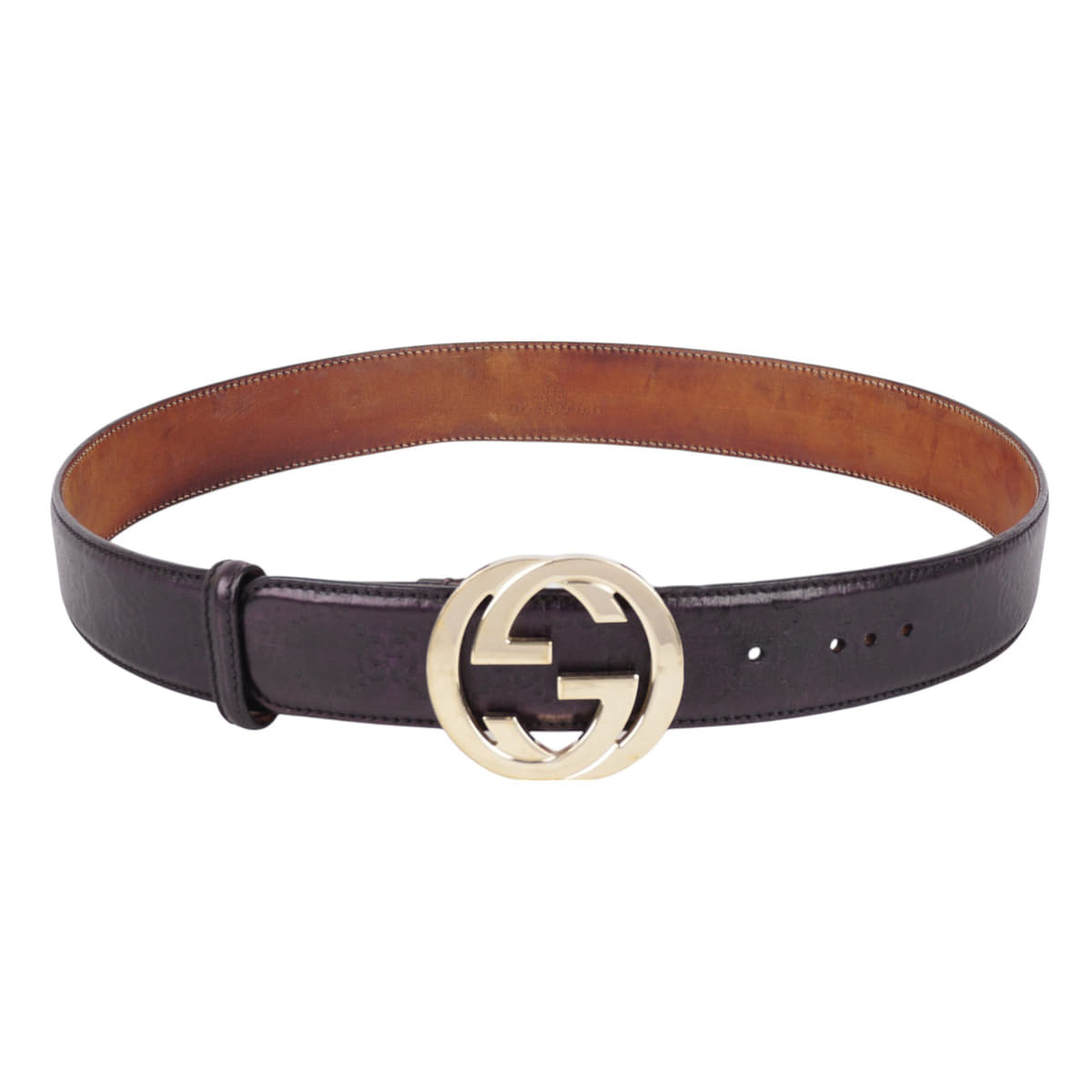 Buy Pre-owned & Brand new Luxury Gucci Black Leather Interlocking