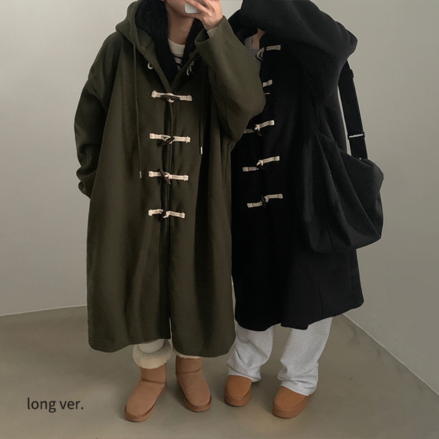 short&long/2color] オーバーサイズダッフルコート | ファッション通販