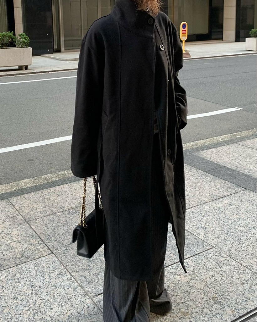 ハイネックウールロングコート | ファッション通販サイト NUGU
