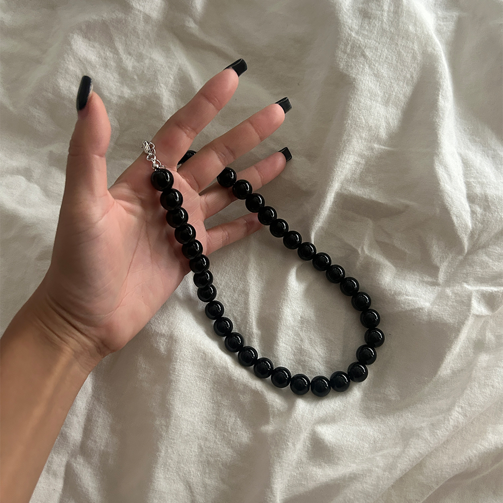 ブラックビーズネックレス | ファッション通販サイト NUGU