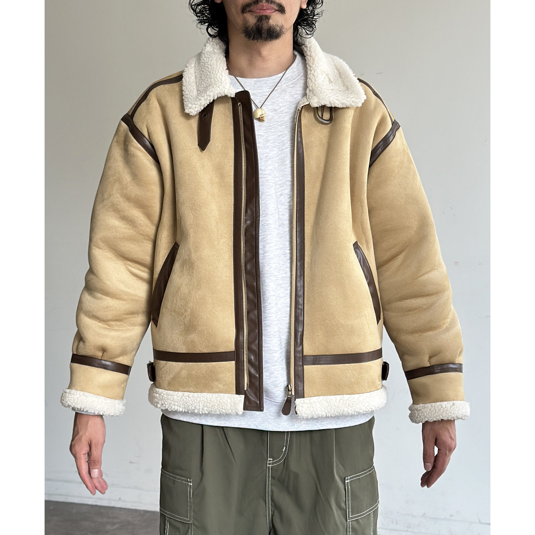 B-3フェイクムートンジャケット | ファッション通販サイト NUGU