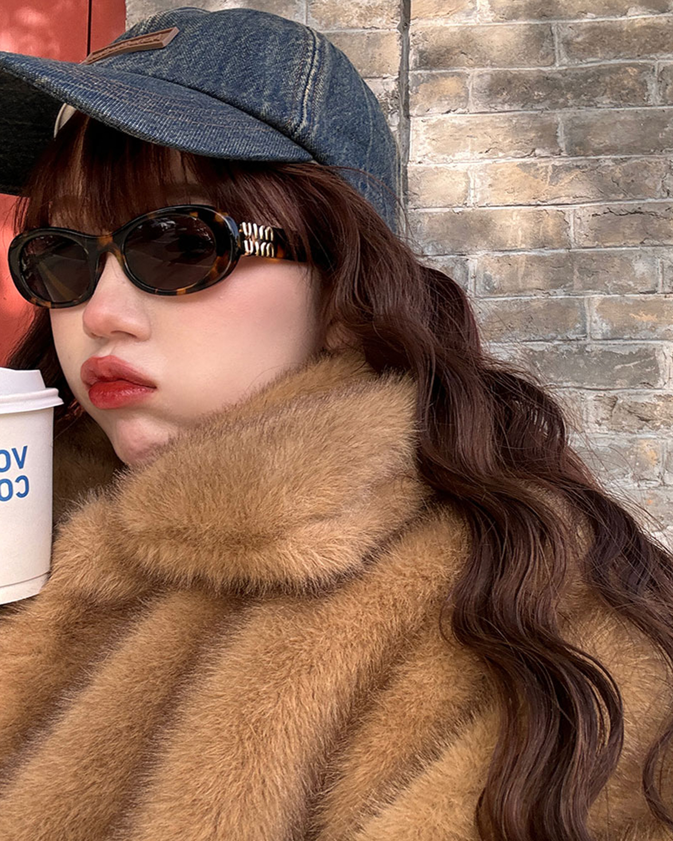 ORIGINAL)カラーファージャケット(ブローチセット) | ファッション通販