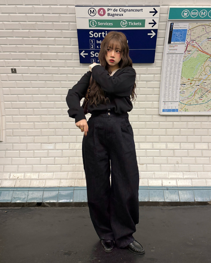 4回再販](ORIGINAL) リボンタックバルーンデニムパンツ | ファッション