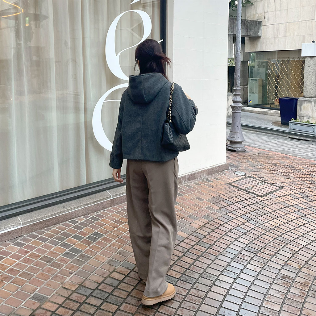 フードクロップドダッフルコート | ファッション通販サイト NUGU