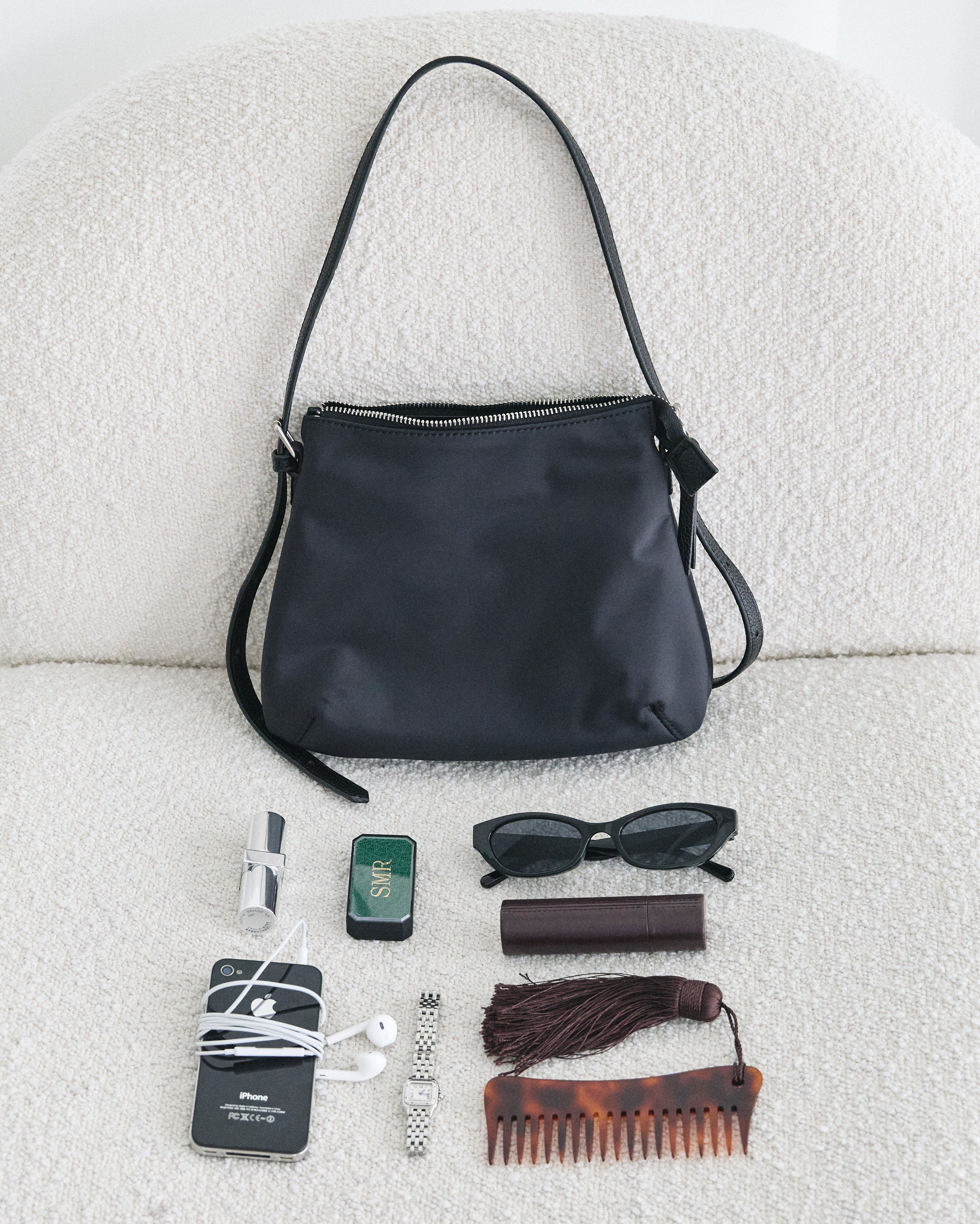 ORIGINAL) ナイロンツインショルダーバッグ (black) | ファッション