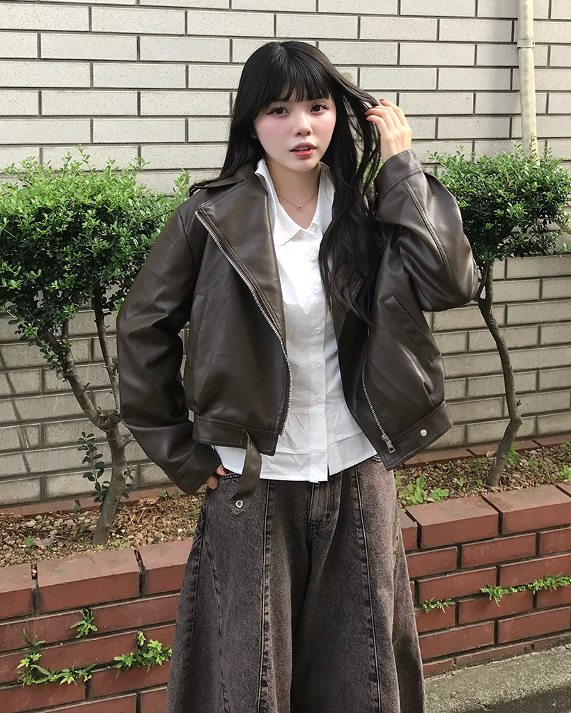 クロップレザージャケット | ファッション通販サイト NUGU