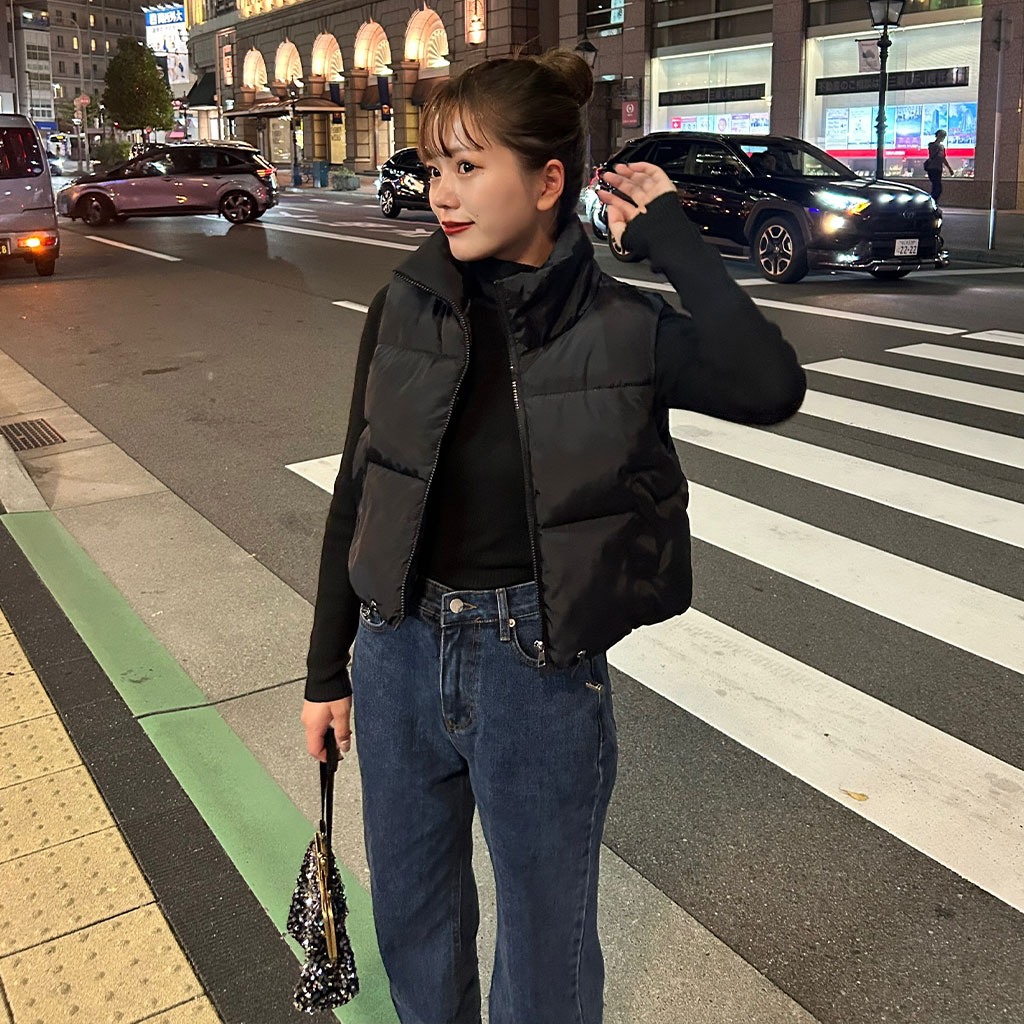 クロップドパデッドベスト | ファッション通販サイト NUGU