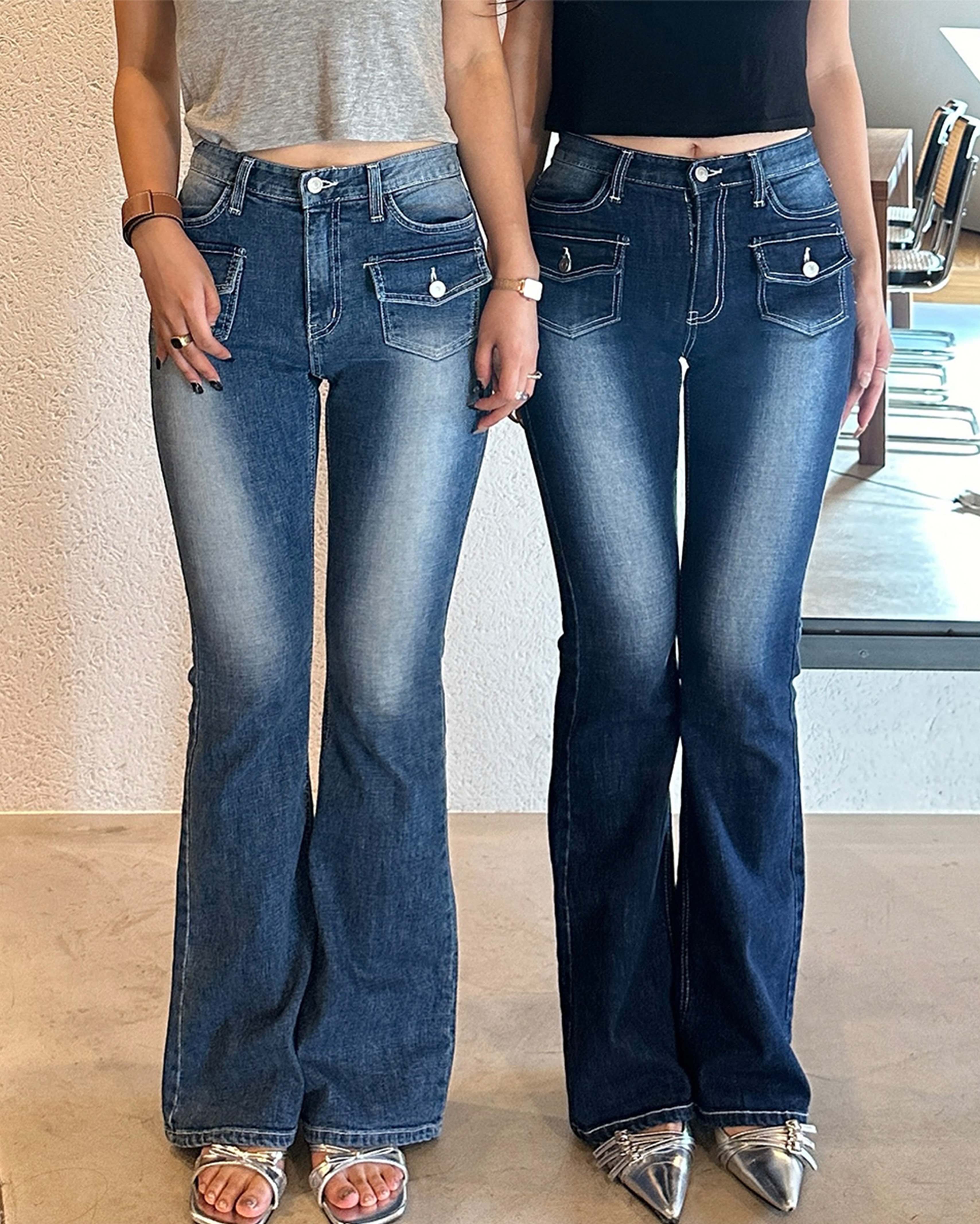 18回再販](ORIGINAL) フロントポケットブーツカットデニムパンツ