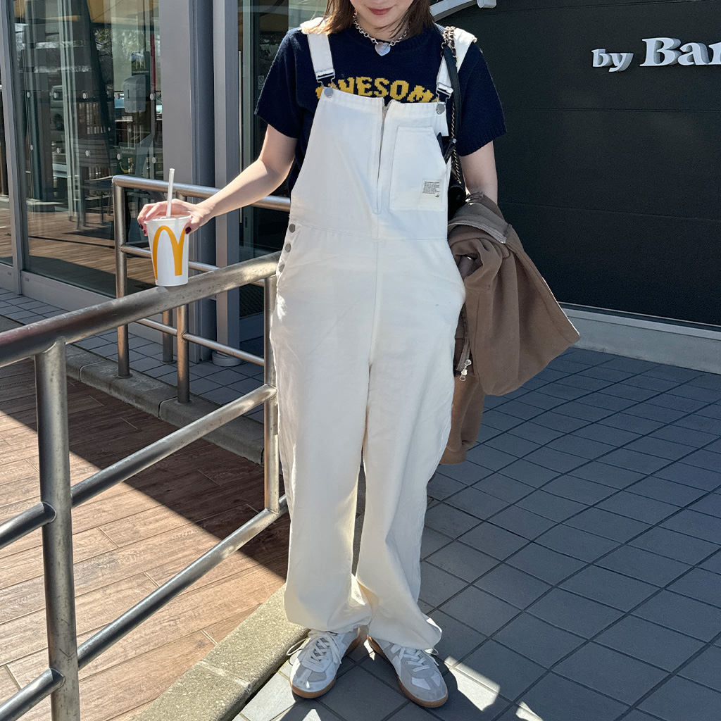 フロントジップコットンオーバーオール | ファッション通販サイト NUGU