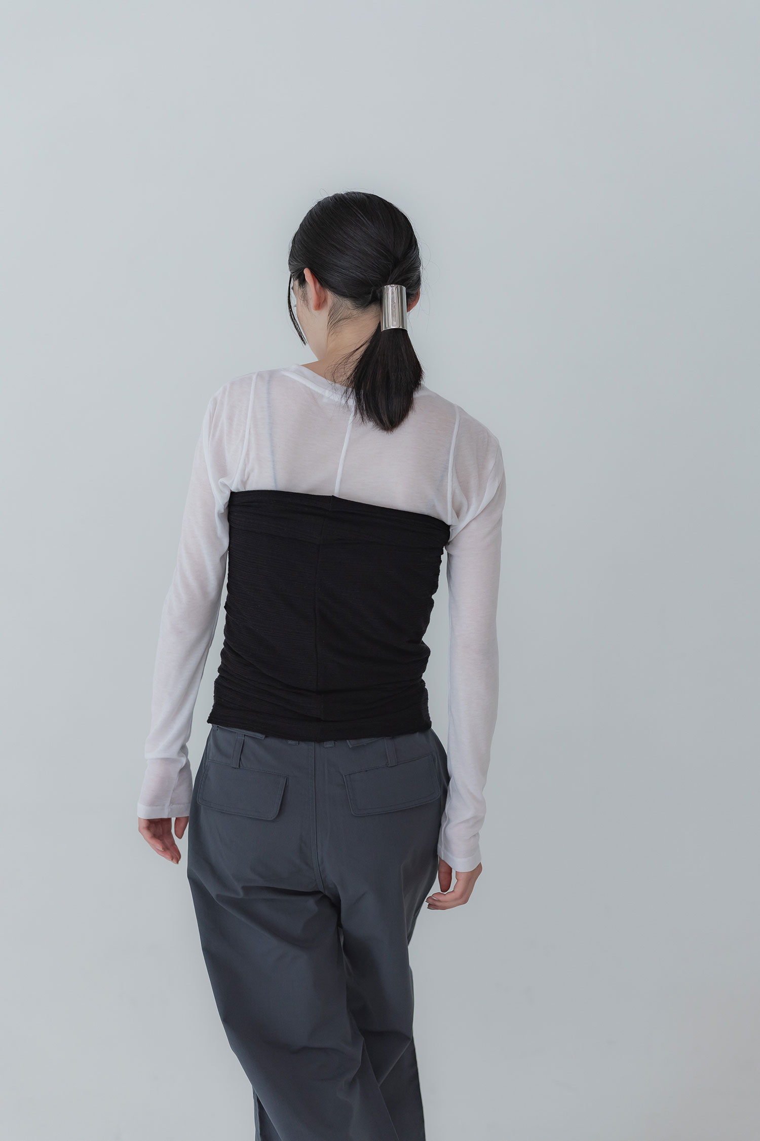 WOOL SHEER BUSTIER CARDIGAN | ファッション通販サイト NUGU