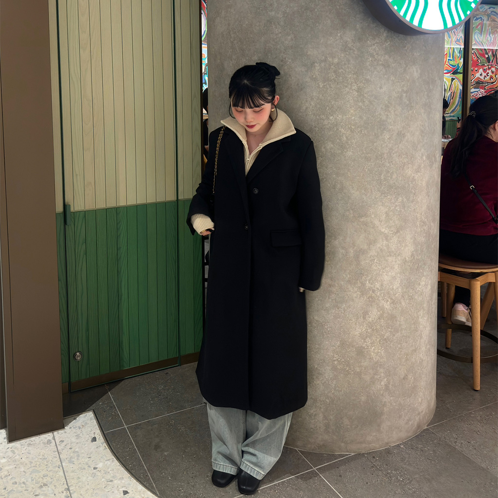 テーラードカラーロングコート | ファッション通販サイト NUGU