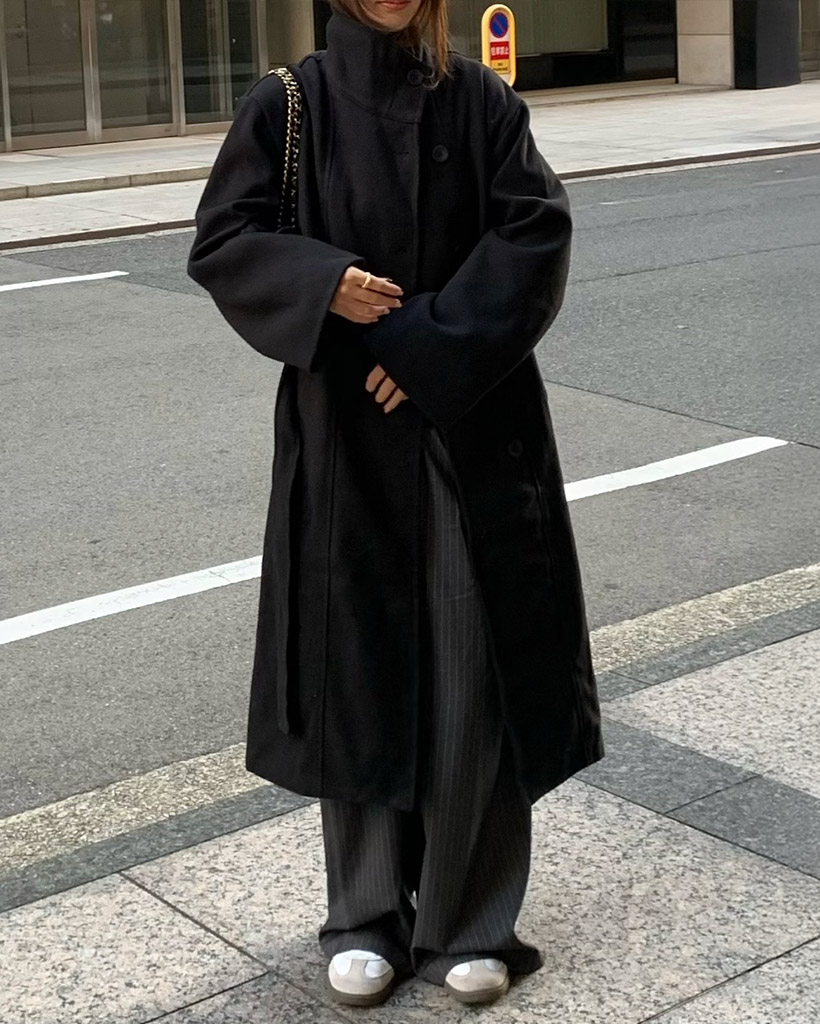 ハイネックウールロングコート | ファッション通販サイト NUGU