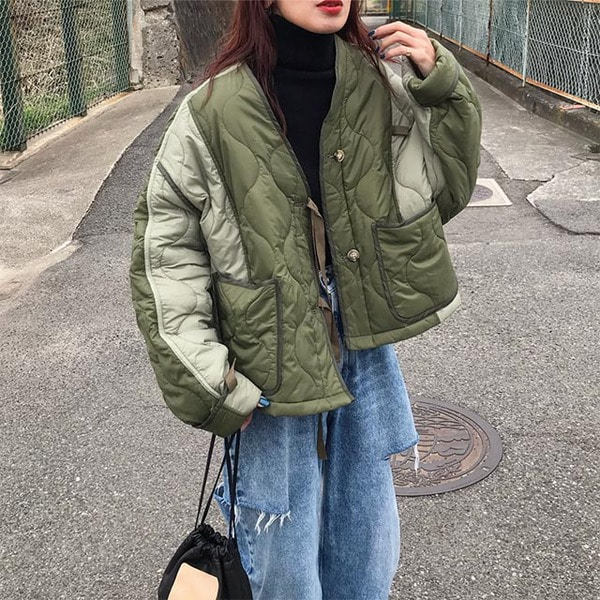 リボンキルティングジャケット | ファッション通販サイト NUGU