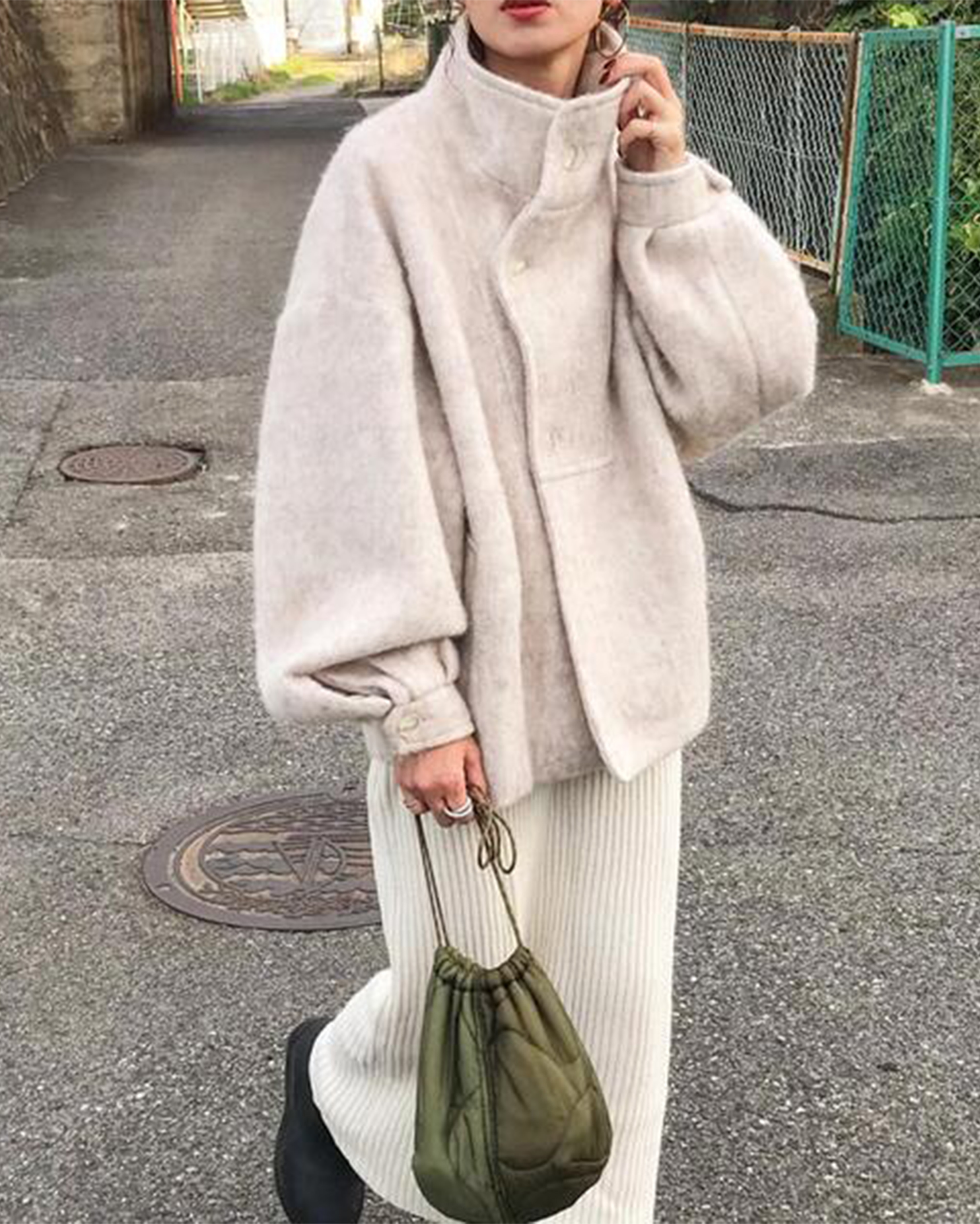 21回再販](ORIGINAL) モヘアライクハーフジャケット | ファッション