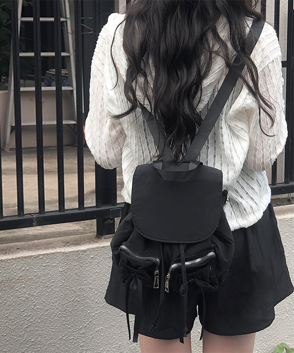 リボンダブルポケットフラップミニリュック | ファッション通販サイト NUGU