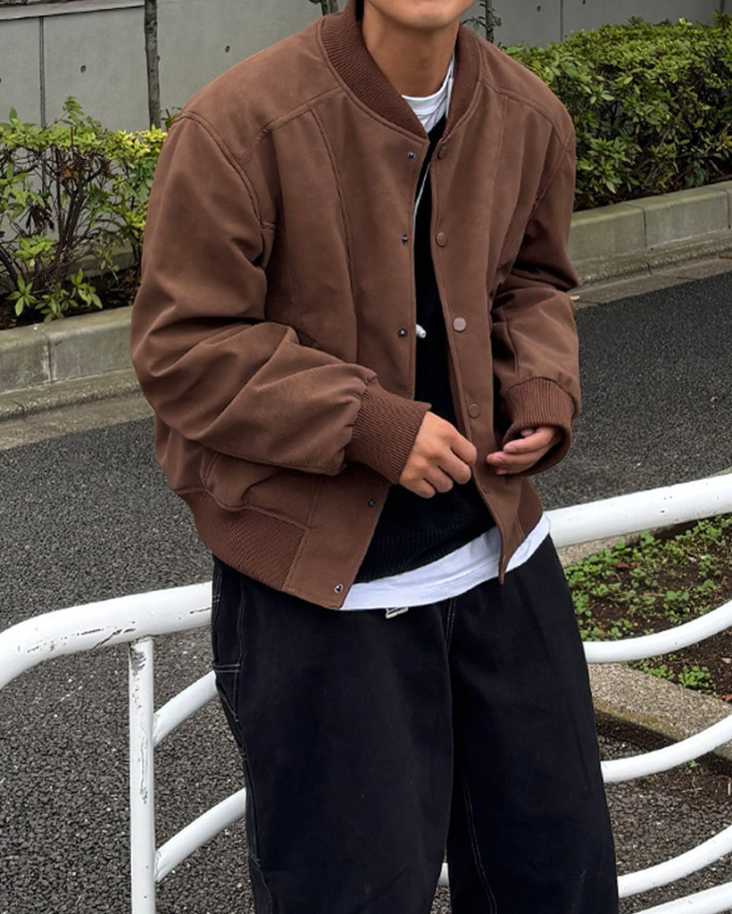 スエードボンバージャケット | ファッション通販サイト NUGU