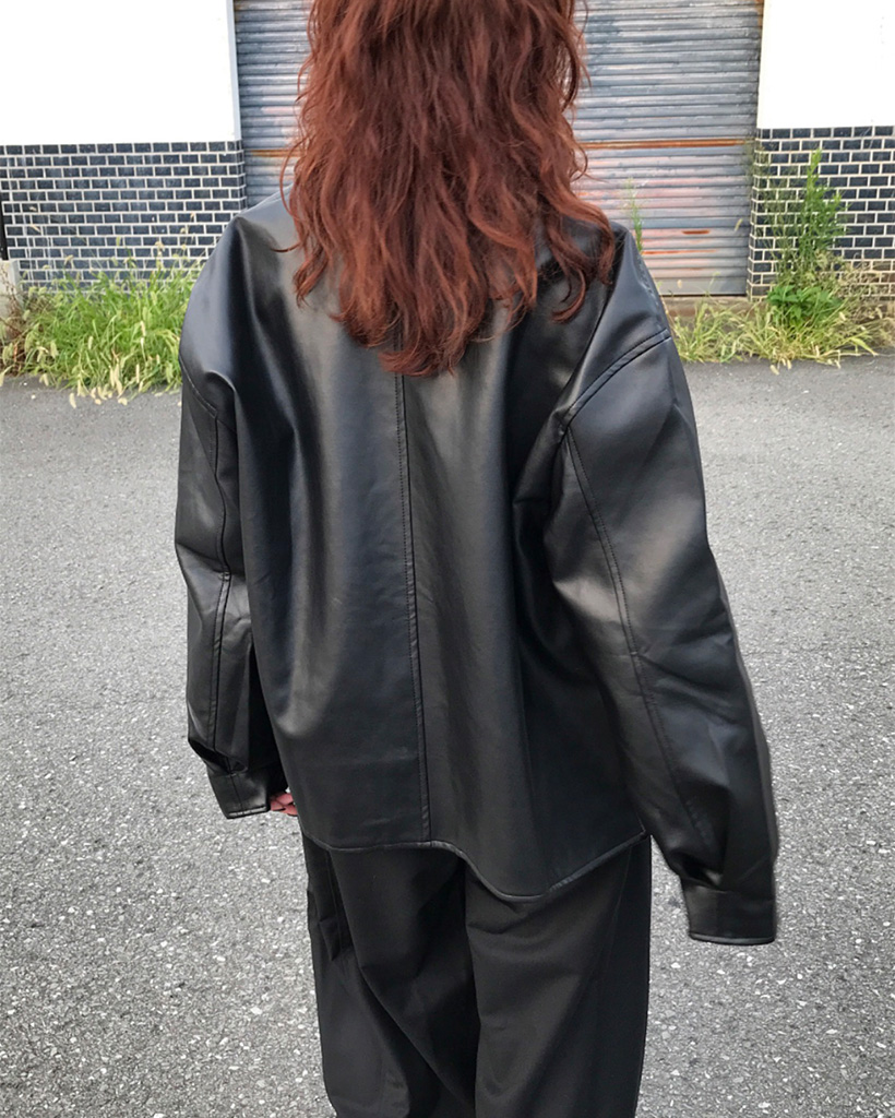 オーバーサイズレザージャケット | ファッション通販サイト NUGU