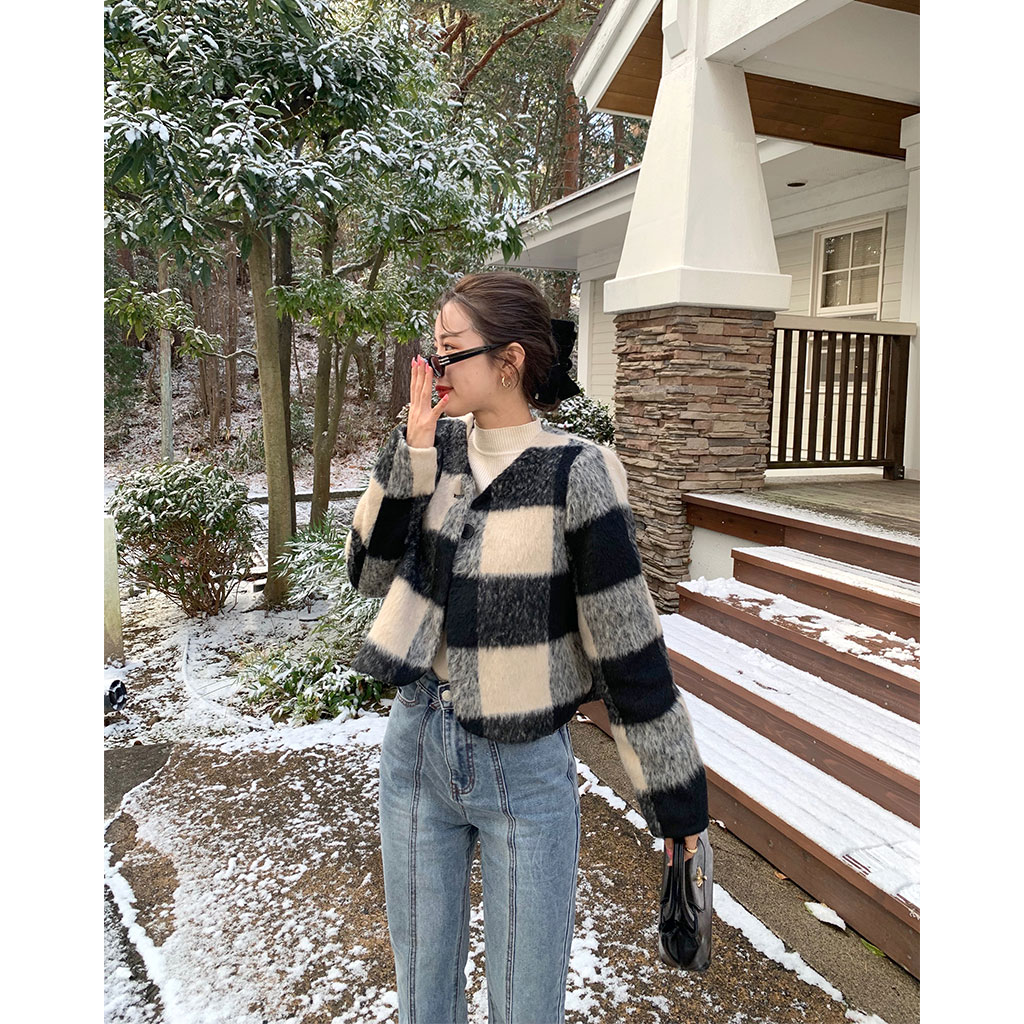 累計販売3,000枚]チェッククロップドジャケット | ファッション通販