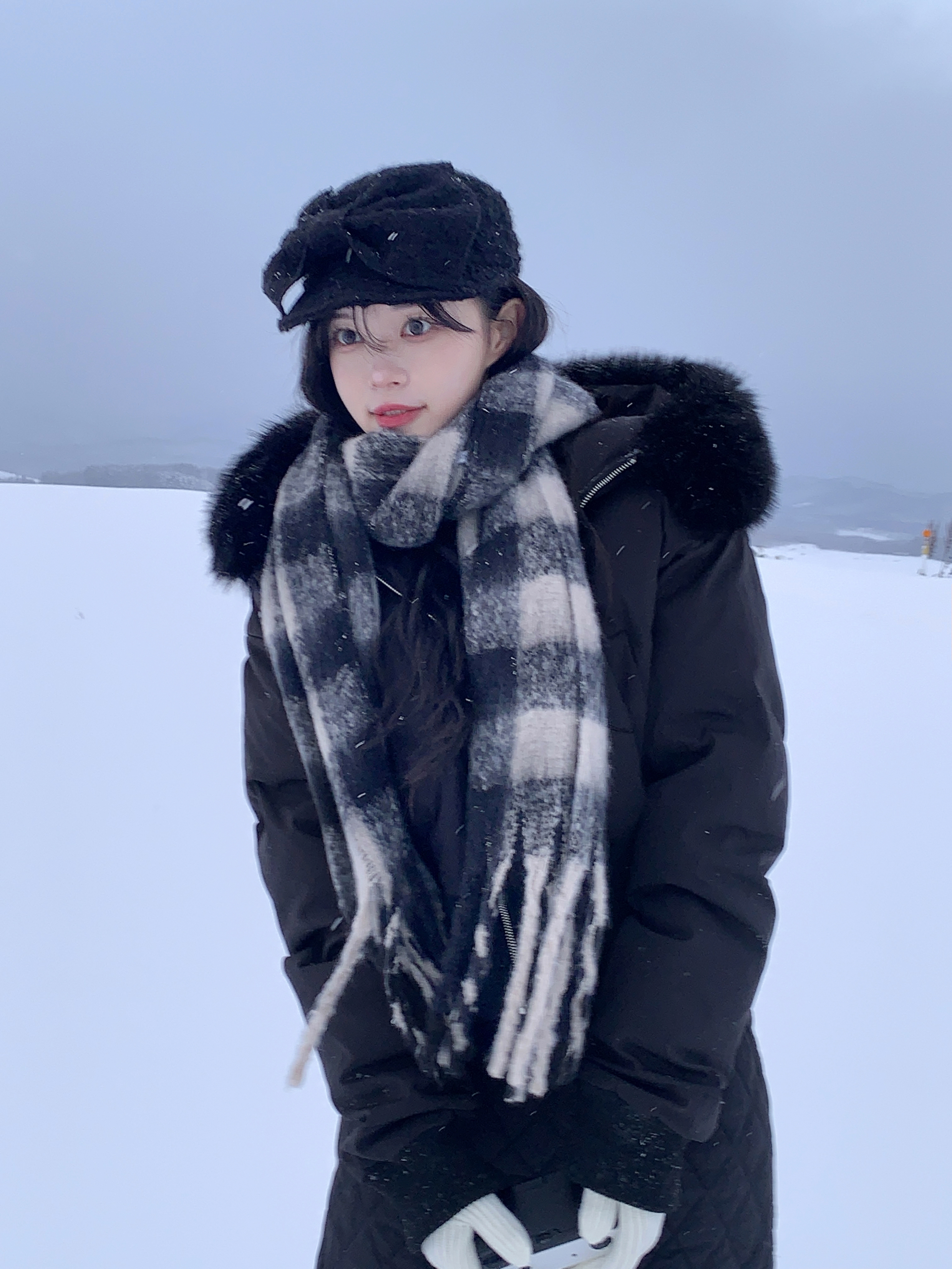 original]ファーフード付きクロップドダウン | ファッション通販サイト