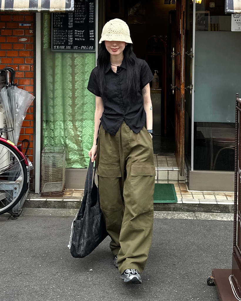 ステッチビッグポケットカーゴパンツ | ファッション通販サイト NUGU