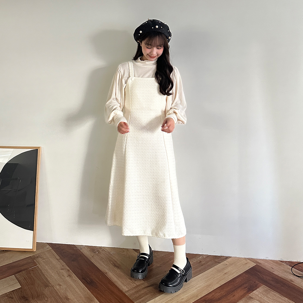 ツイードリボンノースリーブワンピース | ファッション通販サイト NUGU