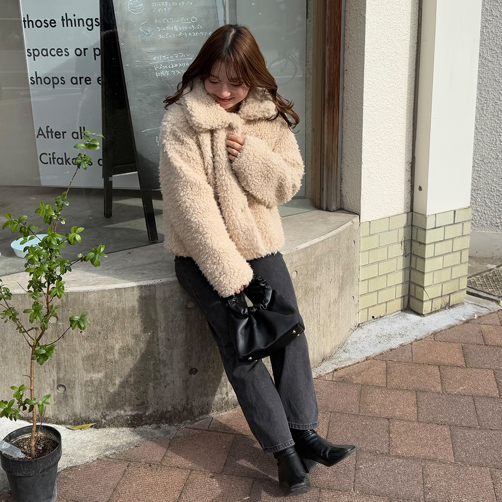 プードルファーカラージャケット | ファッション通販サイト NUGU