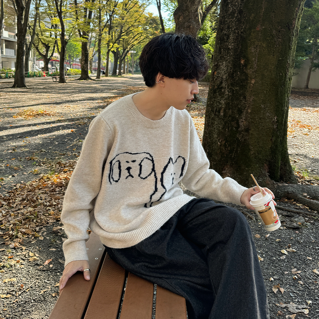 ユニセックス) ペットラウンドニット | ファッション通販サイト NUGU